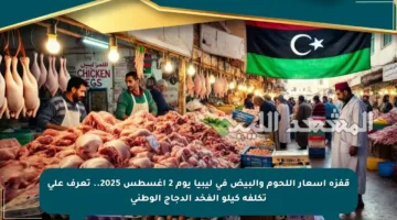 قفزة أسعار اللحوم والبيض في ليبيا يوم 2 أغسطس 2025.. تعرف على تكلفة كيلو الفخد الدجاج الوطني